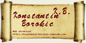 Konstantin Borokić vizit kartica